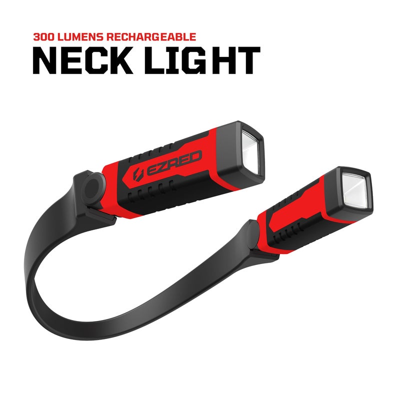 E-Z Red EZRED ANYWEAR Rechargeable Neck Light for Hands-Free Lighting - NK15, Perfect Light for Mechanics, Camping, Hunting, DIY Projects, Reading - Image 2